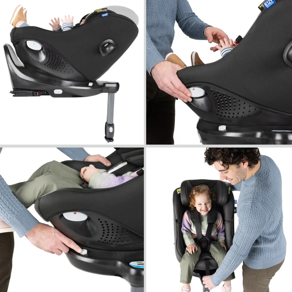 Scaun auto GRACO Turn2Me rotativ 360 GC2302AAMDN0, Isofix, 0-18kg, i-Size, negru