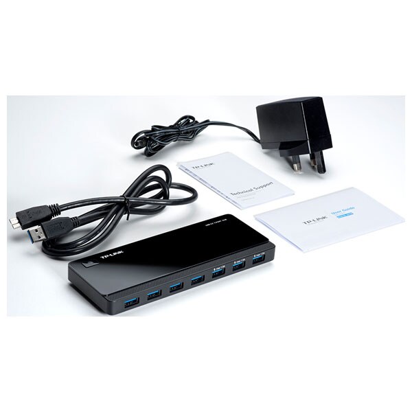 Hub USB TP-LINK UH700, USB 3.0, negru
