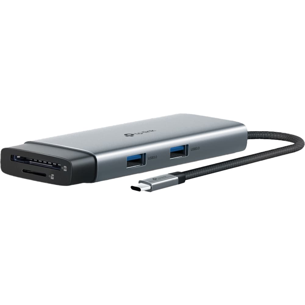 Hub USB TP-LINK UH7020C, USB Type-C, argintiu-negru