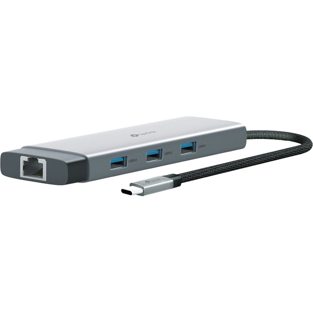 Hub USB TP-LINK UH9120C, USB Type-C, argintiu-negru