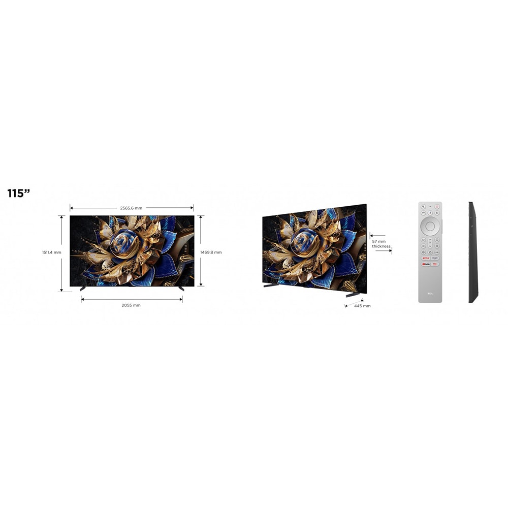 Televizor MiniLED Smart TCL 115X955, Ultra HD 4K, 291cm