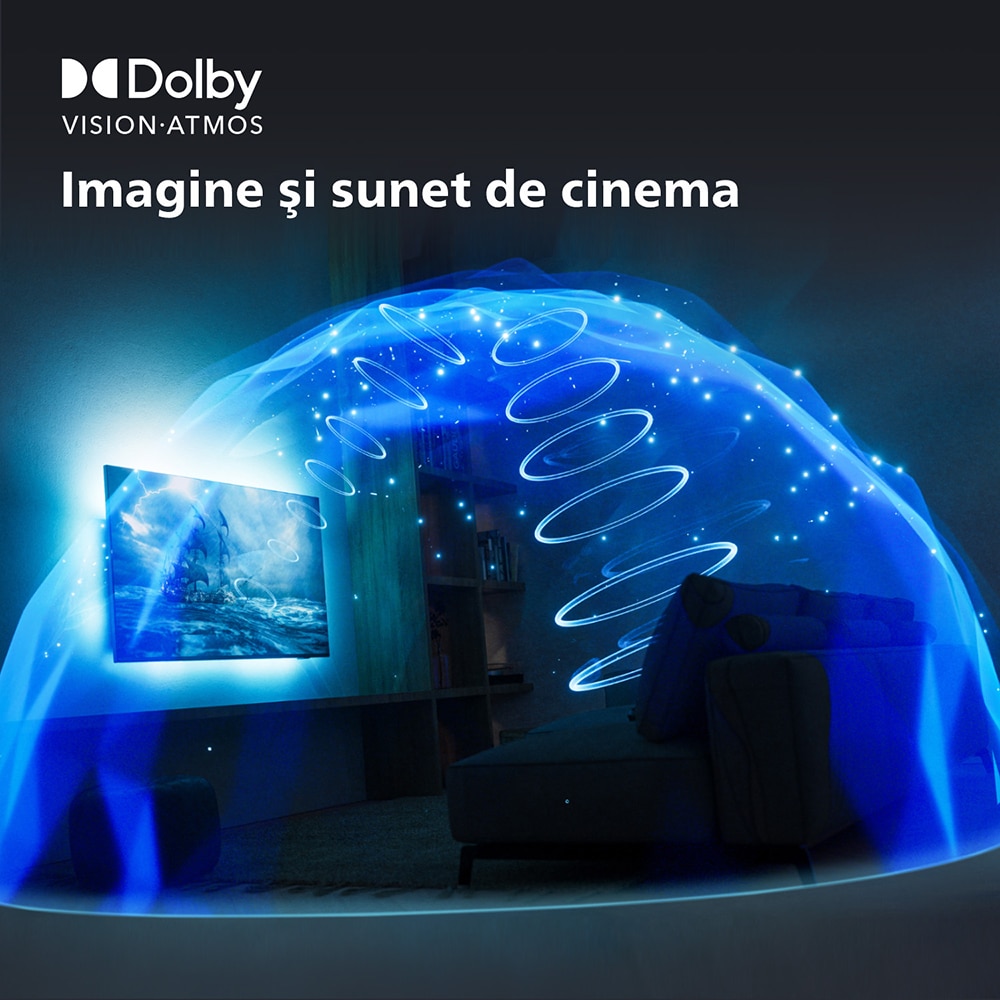 Televizor OLED Smart PHILIPS 42OLED818, Ultra HD 4K, HDR10+, 106cm