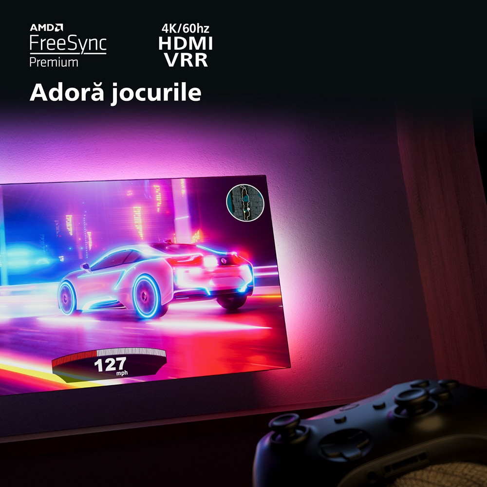 Televizor LED Smart PHILIPS 43PUS8518, Ultra HD 4K, HDR10+, 108cm