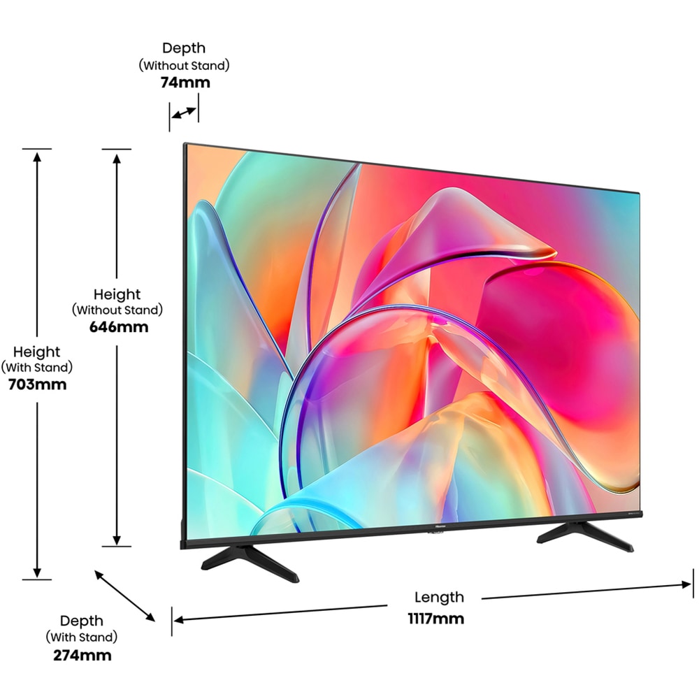 Televizor QLED Smart HISENSE 50E7KQ, Ultra HD 4K, HDR, 126cm