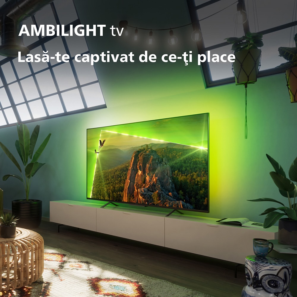 Televizor LED Smart PHILIPS 50PUS8118, Ultra HD 4K, HDR10, 126cm