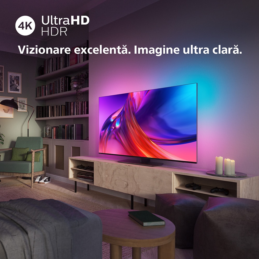 Televizor LED Smart PHILIPS 50PUS8818, Ultra HD 4K, HDR10+, 126cm