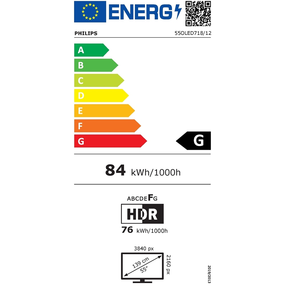 Televizor OLED Smart PHILIPS 55OLED718, Ultra HD 4K, HDR10+, 139cm