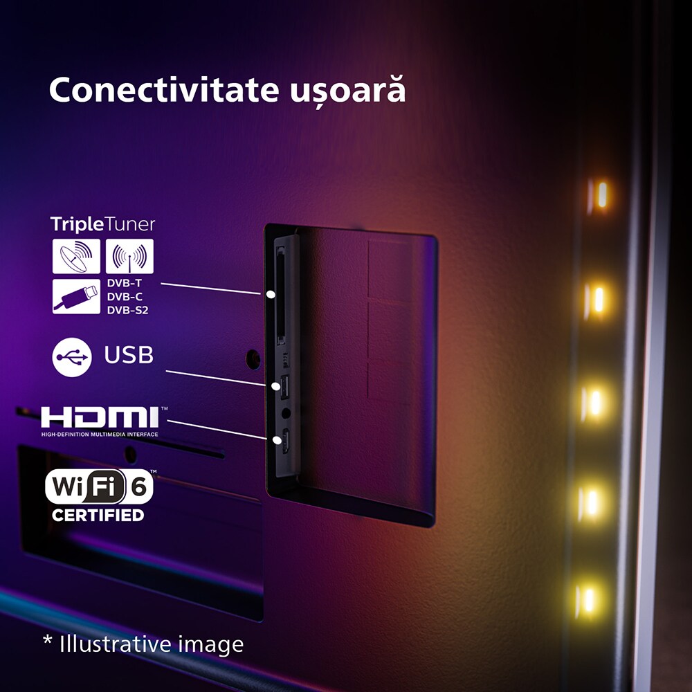 Televizor OLED Smart PHILIPS 55OLED908, Ultra HD 4K, HDR10+, 139cm
