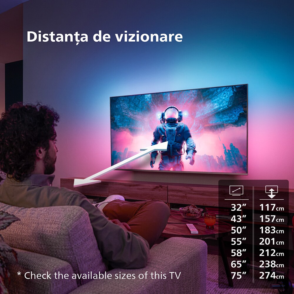 Televizor OLED Smart PHILIPS 55OLED908, Ultra HD 4K, HDR10+, 139cm