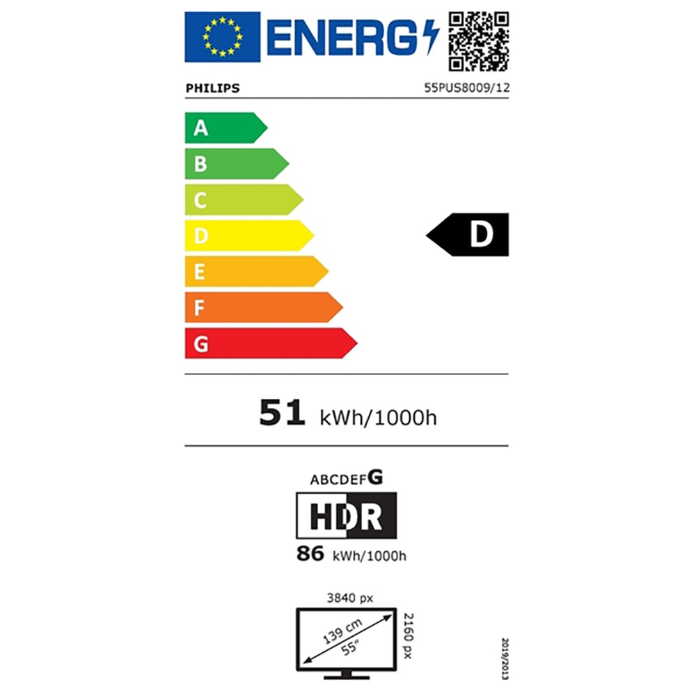 Televizor LED Smart PHILIPS 55PUS8009, Ultra HD 4K, HDR10+, 139cm