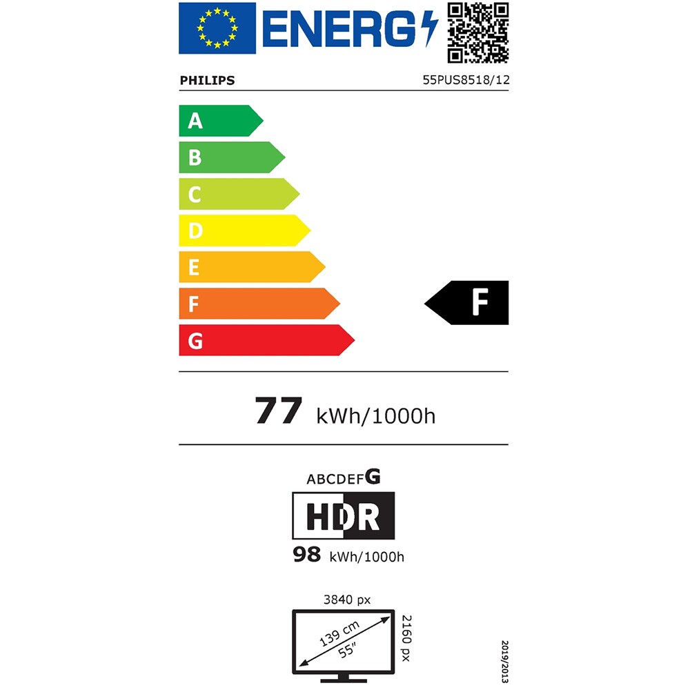 Televizor LED Smart PHILIPS 55PUS8518, Ultra HD 4K, HDR10+, 139cm