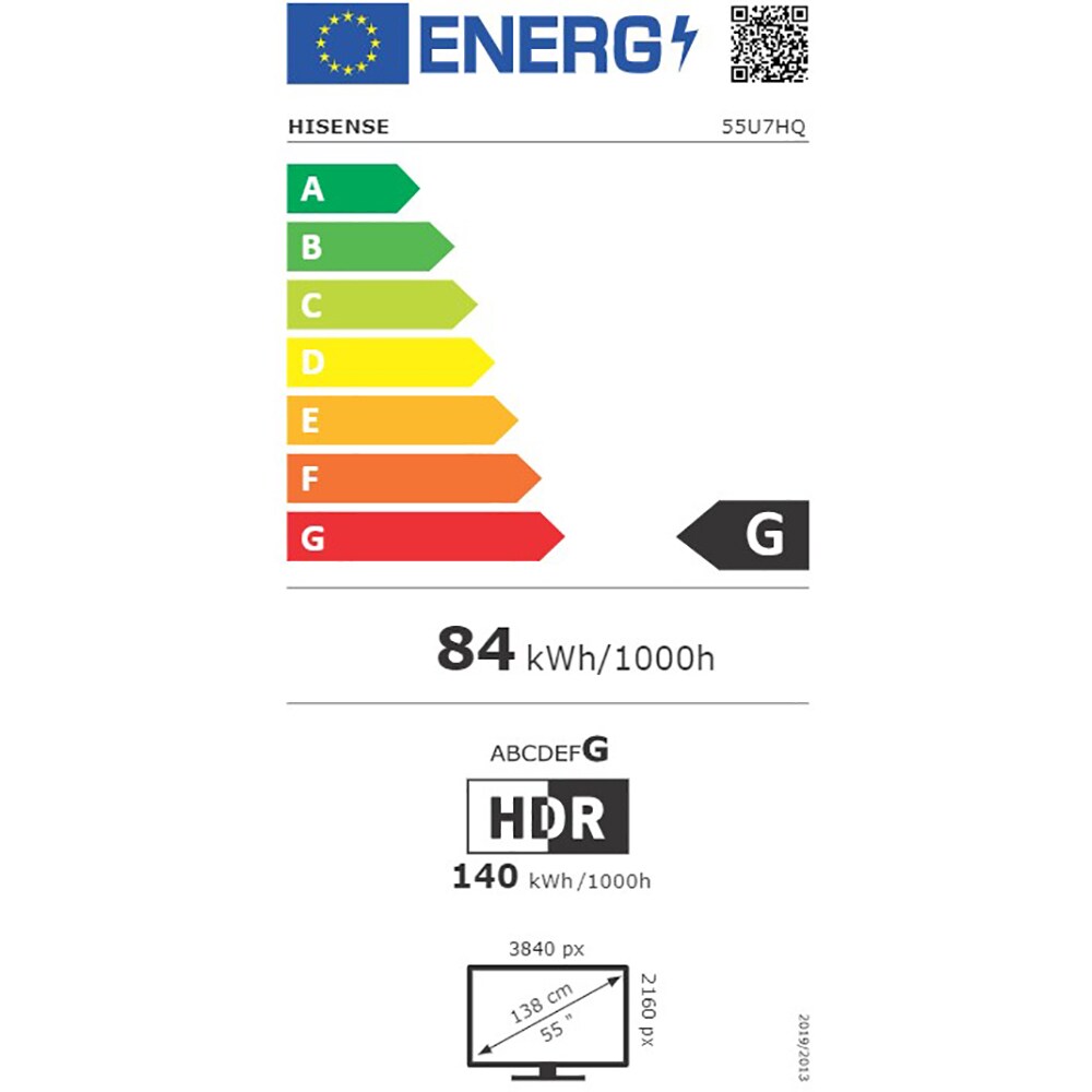 Televizor ULED Smart Hisense 55U7HQ, Ultra HD, 4K, 139cm