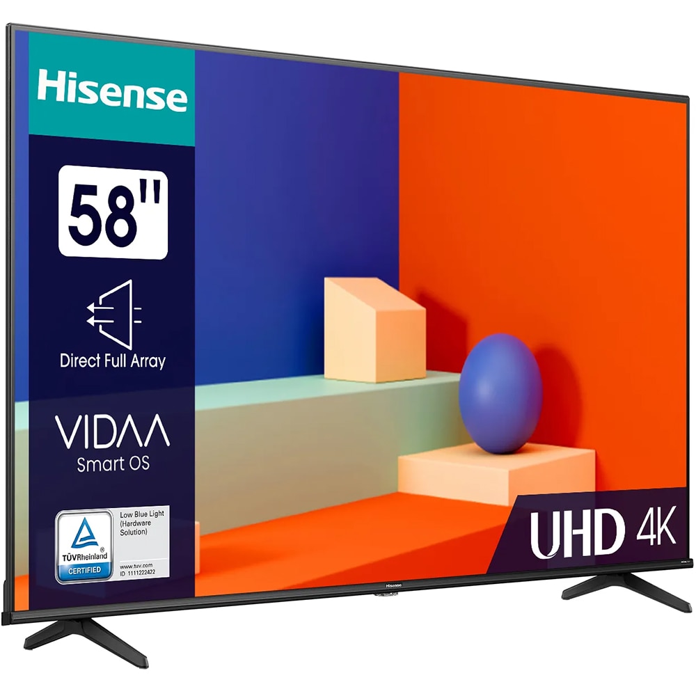 Televizor LED Smart HISENSE 58A6K, Ultra HD 4K, HDR, 145cm