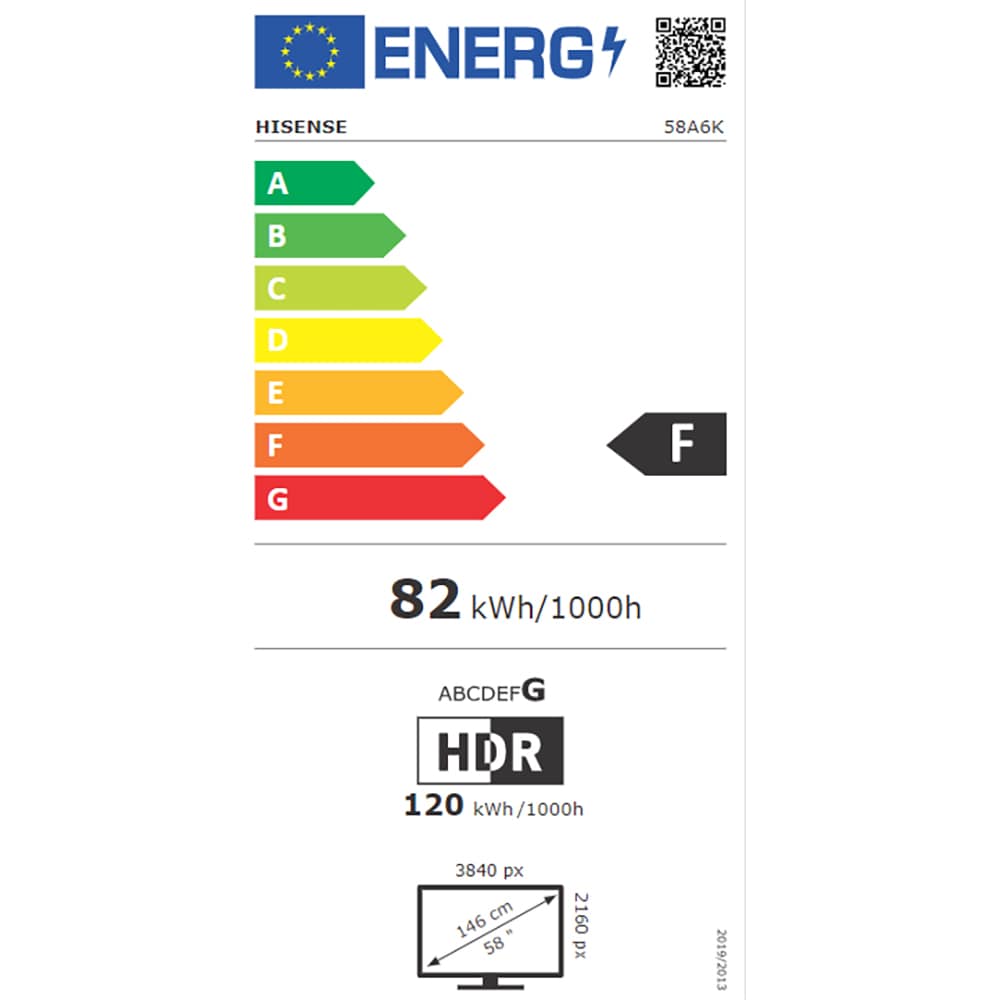 Televizor LED Smart HISENSE 58A6K, Ultra HD 4K, HDR, 145cm