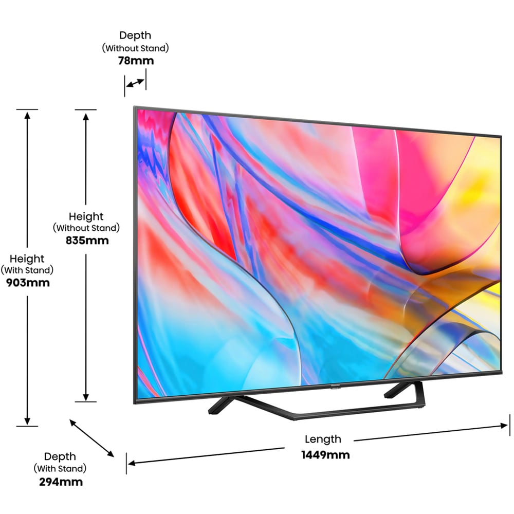 Televizor QLED Smart HISENSE 65A7KQ, Ultra HD 4K, HDR, 164cm
