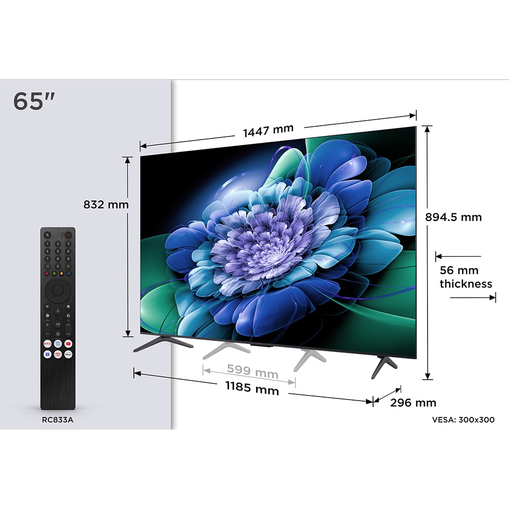 Televizor MiniLed Smart TCL 65C69K, Ultra HD 4K, HDR, 164cm