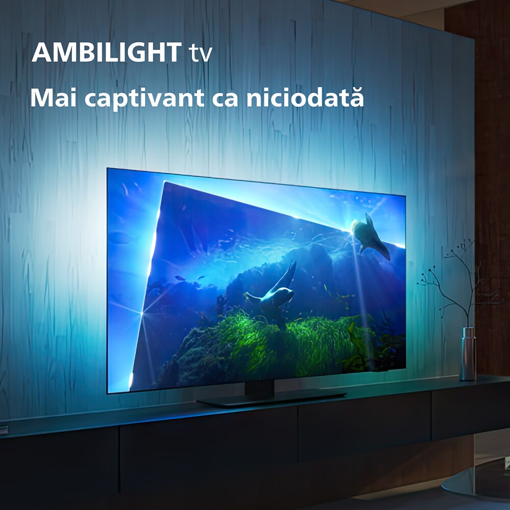 Televizor OLED Smart PHILIPS 65OLED818, Ultra HD 4K, HDR10+, 164cm