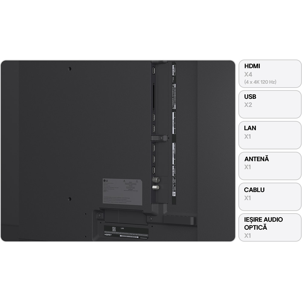 Televizor QNED Evo MiniLED Smart LG 65QNED86A3A, Ultra HD 4K, HDR, 164cm