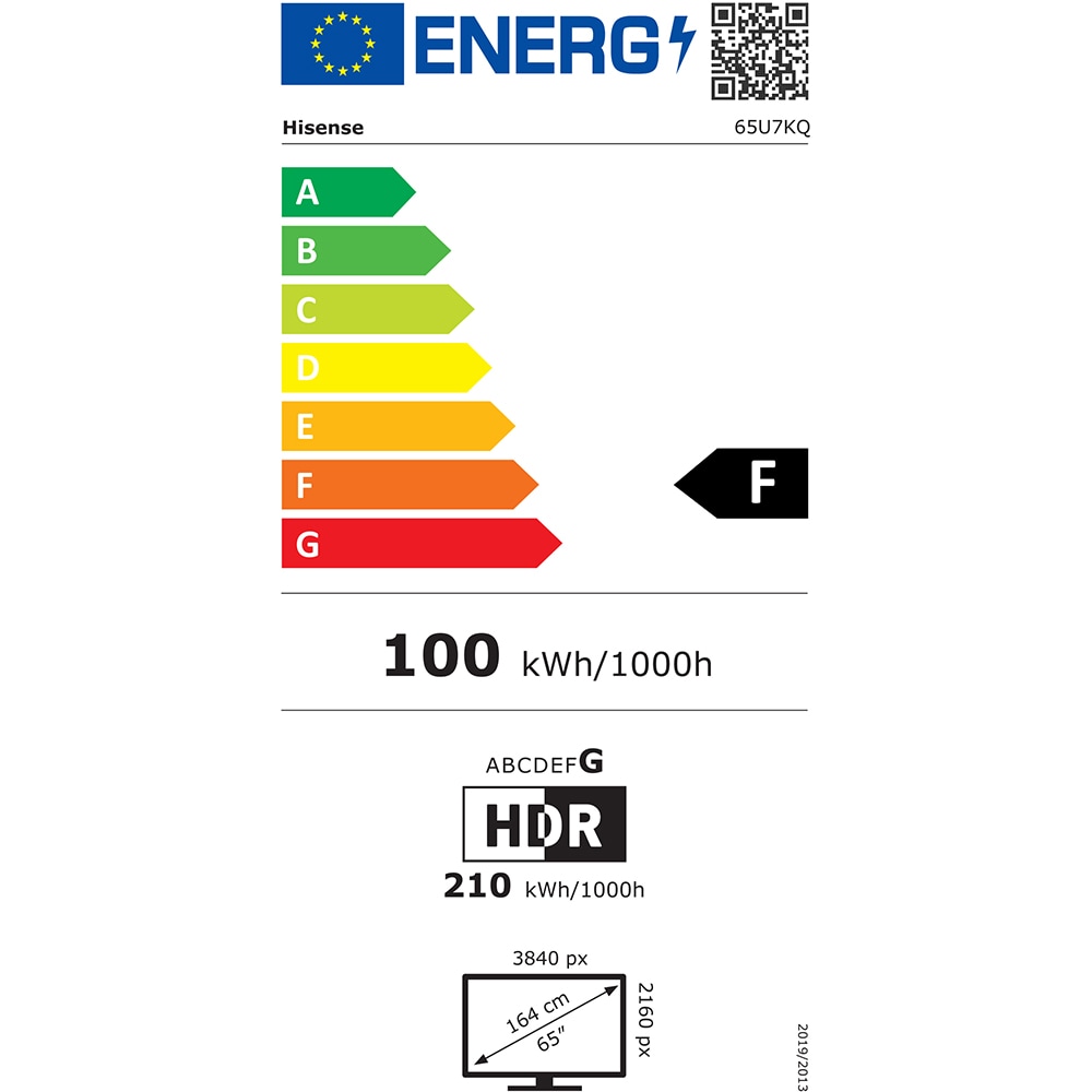 Televizor MiniLED ULED Smart HISENSE 65U7KQ, Ultra HD 4K, HDR, 164cm