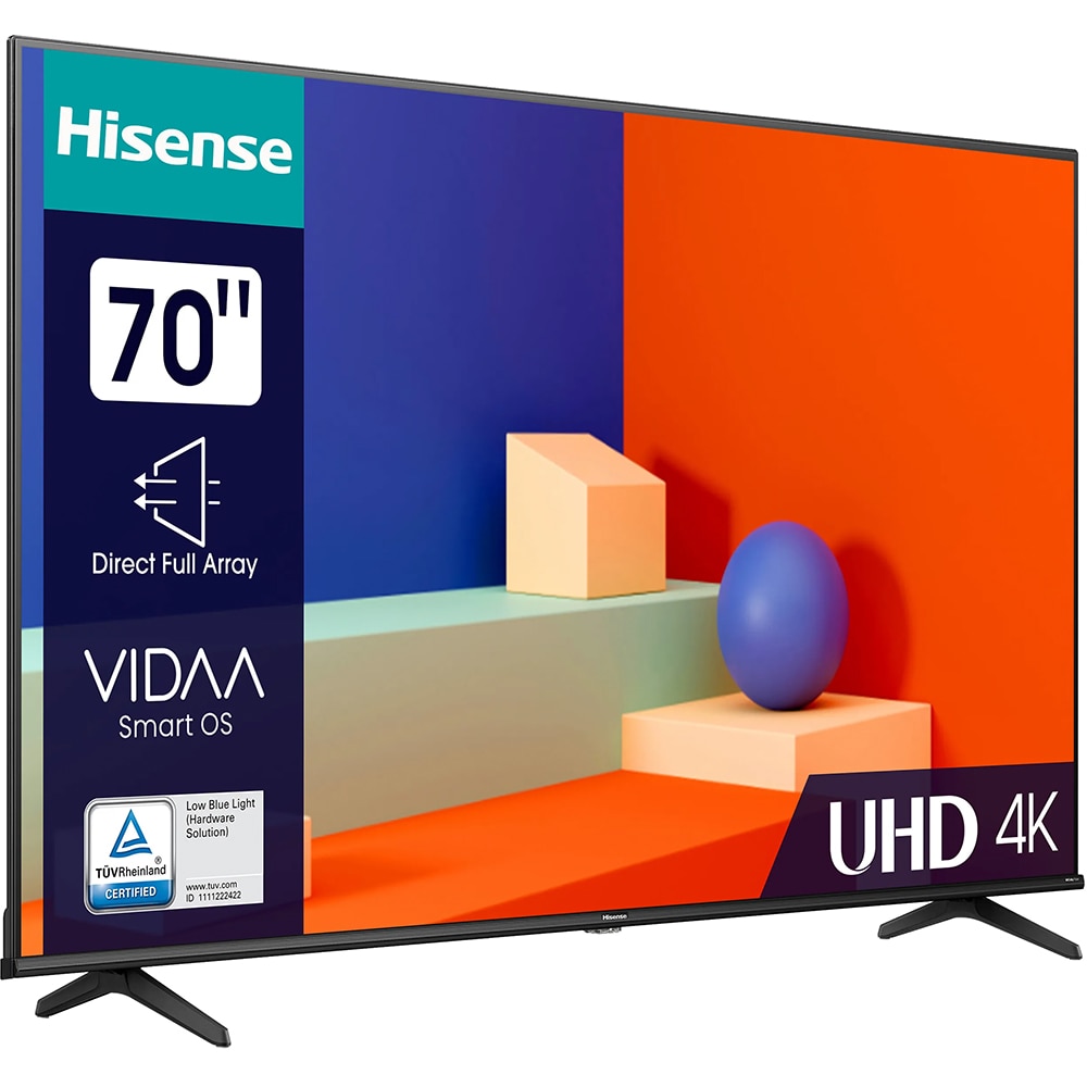 Televizor LED Smart HISENSE 70A6K, UltraHD 4K, HDR, 178cm
