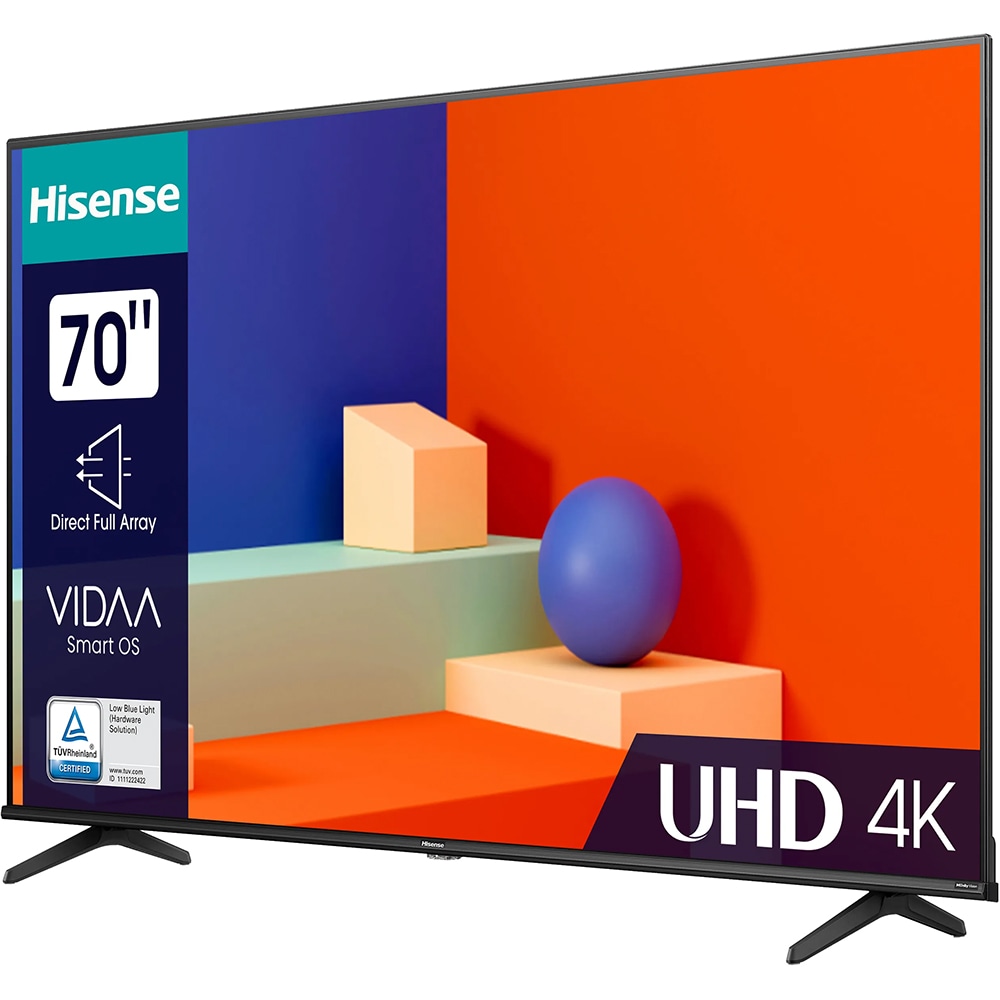 Televizor LED Smart HISENSE 70A6K, UltraHD 4K, HDR, 178cm