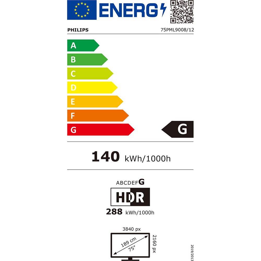 Televizor MiniLED Smart PHILIPS 75PML9008, Ultra HD 4K, HDR10+, 189cm