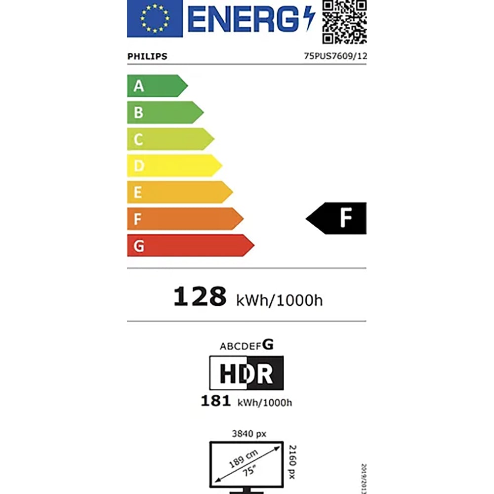 Televizor LED Smart PHILIPS 75PUS7609, Ultra HD 4K, HDR10+, 189cm