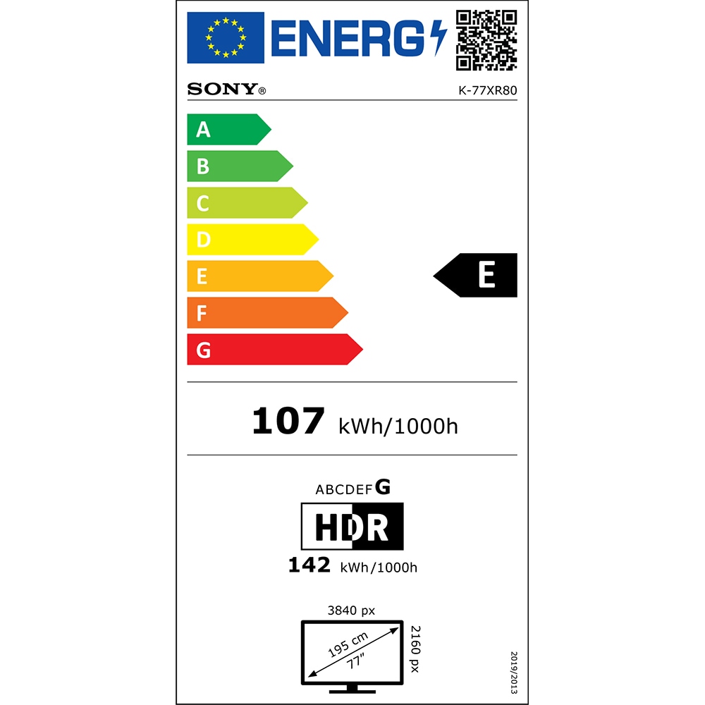 Televizor OLED Smart SONY Bravia 8 K77XR80PAEP, Ultra HD 4K, HDR, 195 cm