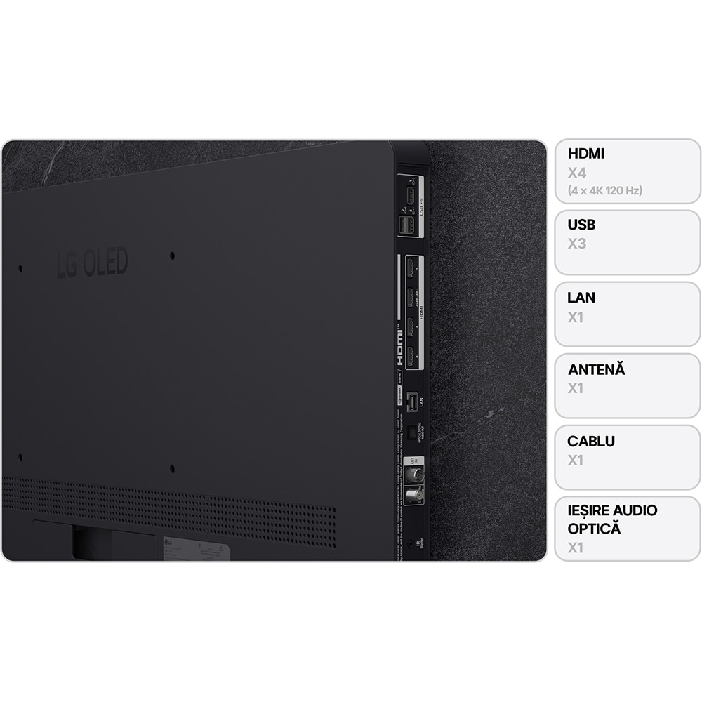 Televizor OLED Evo Smart LG 65C51LA, Ultra HD 4K, HDR, 164cm