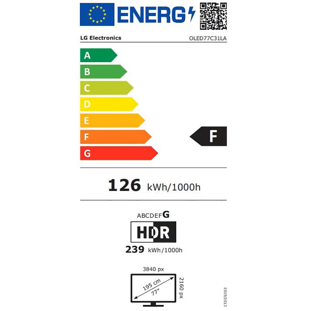 Televizor OLED Evo Smart LG 77C31LA, Ultra HD 4K, HDR, 195cm