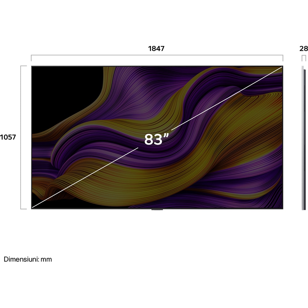 Televizor OLED Evo Smart LG 83G51LW, Ultra HD 4K, HDR, 210cm