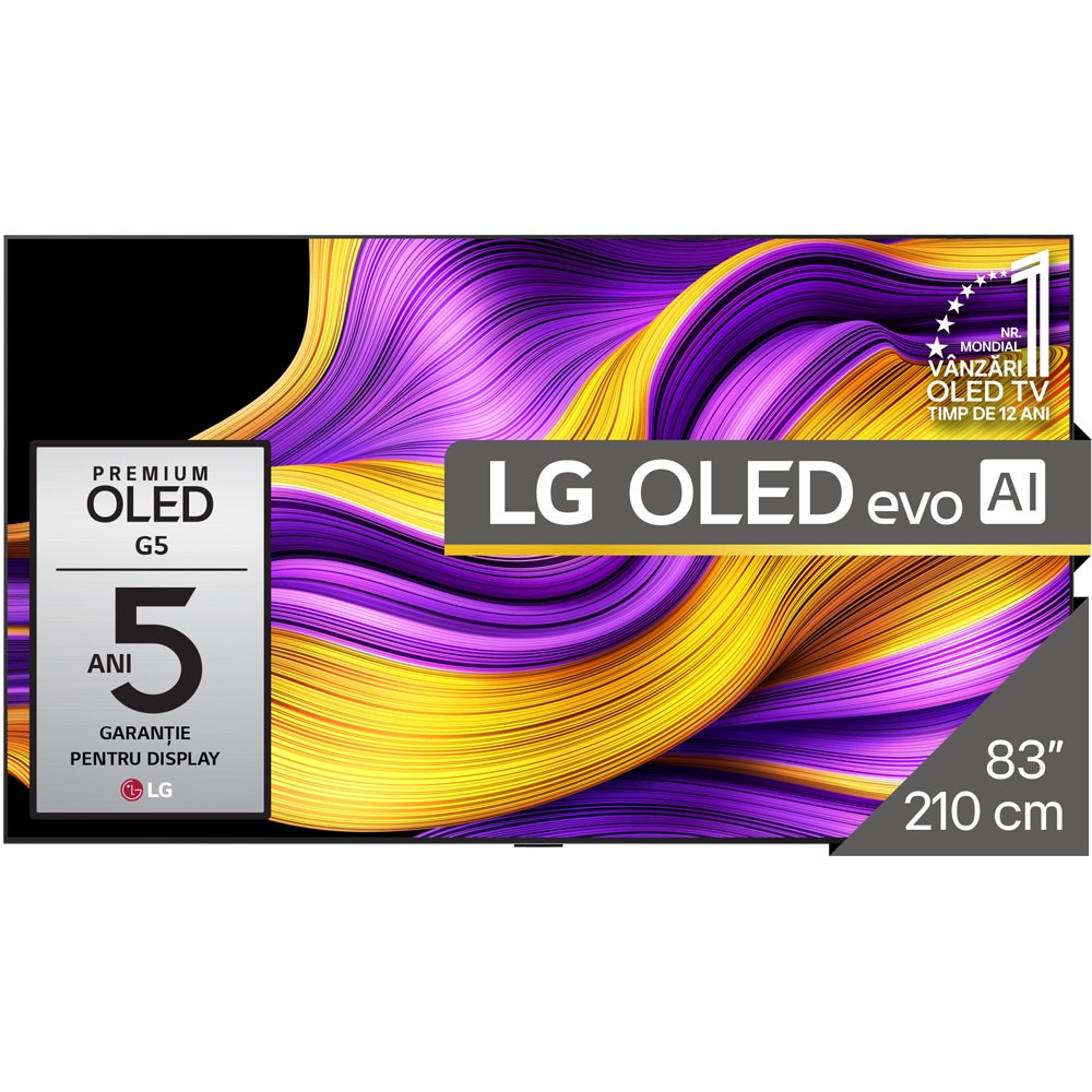 Televizor OLED Evo Smart LG 83G51LW, Ultra HD 4K, HDR, 210cm