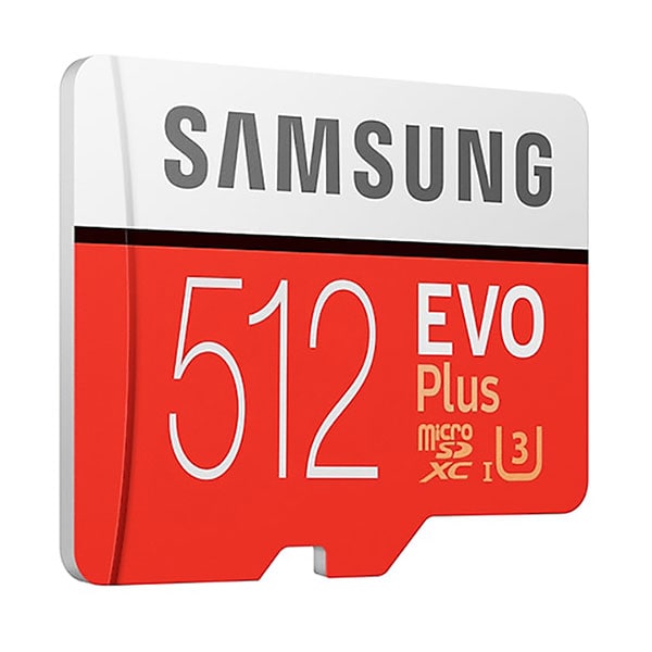 Card de memorie SAMSUNG EVO Plus MicroSDXC 512GB, Clasa 10 UHS-I, 100MBs, adaptor