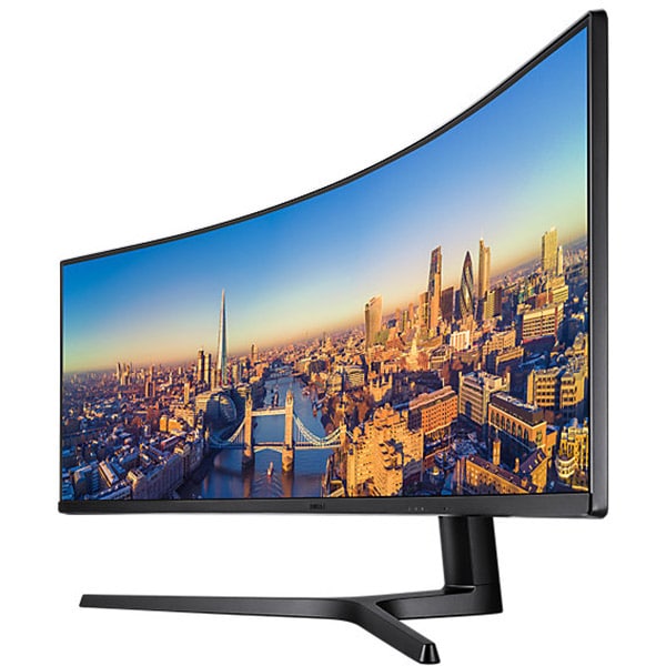Monitor curbat LED VA SAMSUNG LC49J890DKUXEN, 49", UltraWide UHD, 144Hz, negru