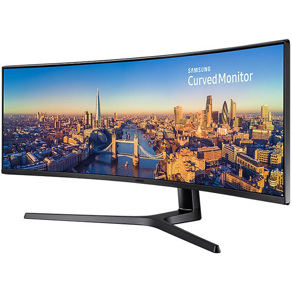 Monitor curbat LED VA SAMSUNG LC49J890DKUXEN, 49", UltraWide UHD, 144Hz, negru