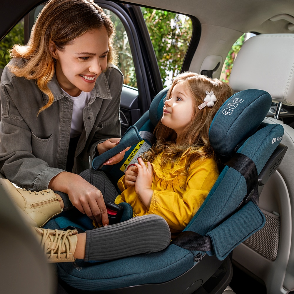 Scaun auto KINDERKRAFT I-Guard Pro KCIGUAPRBLU, 5 puncte, 9-25kg, i-Size, albastru petrol-negru