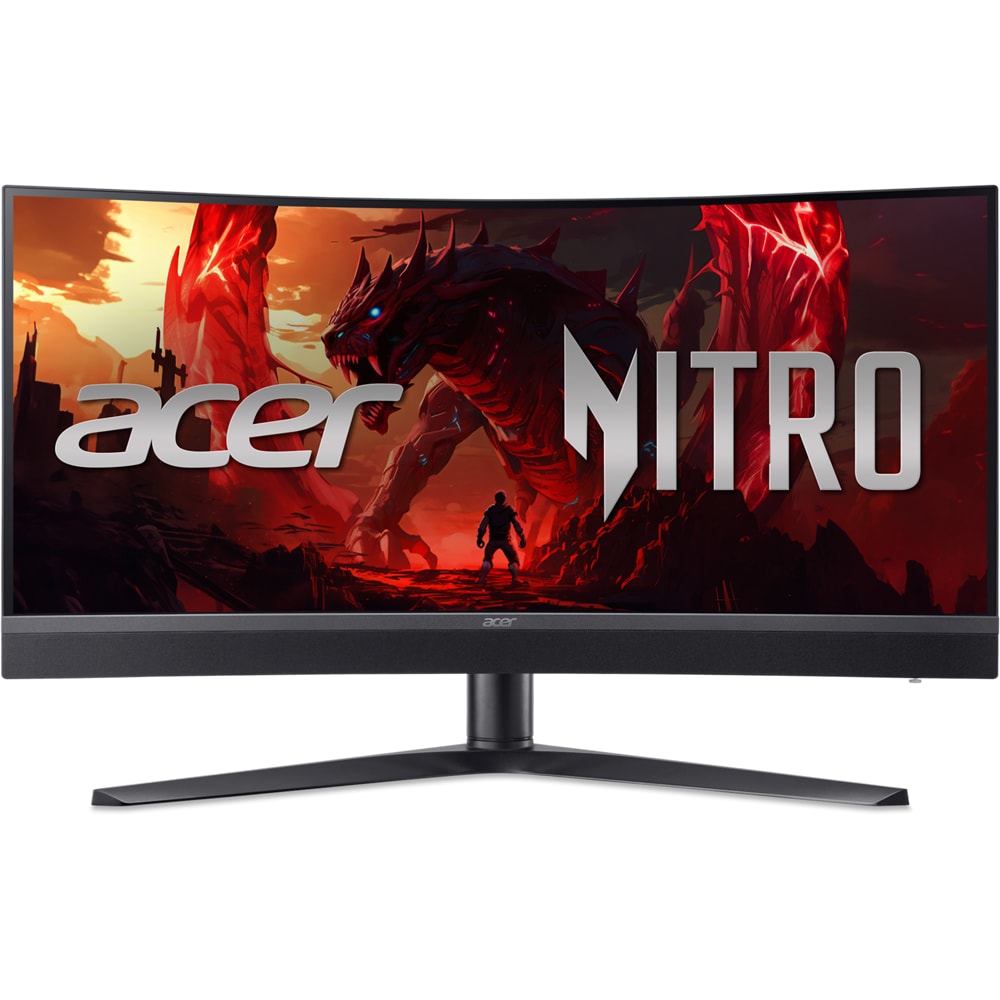 Monitor Gaming curbat LED VA ACER Nitro XZ343CURX0, 34", WQHD, 200 Hz, AMD FreeSync Premium, HDR 400, boxe, negru
