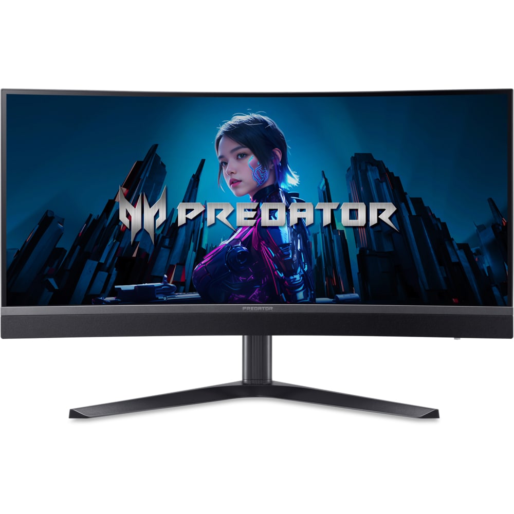 Monitor Gaming curbat miniLED VA ACER Predator X34X0, 34", WQHD, 200 Hz, AMD FreeSync Premium, HDR 1000, boxe, negru