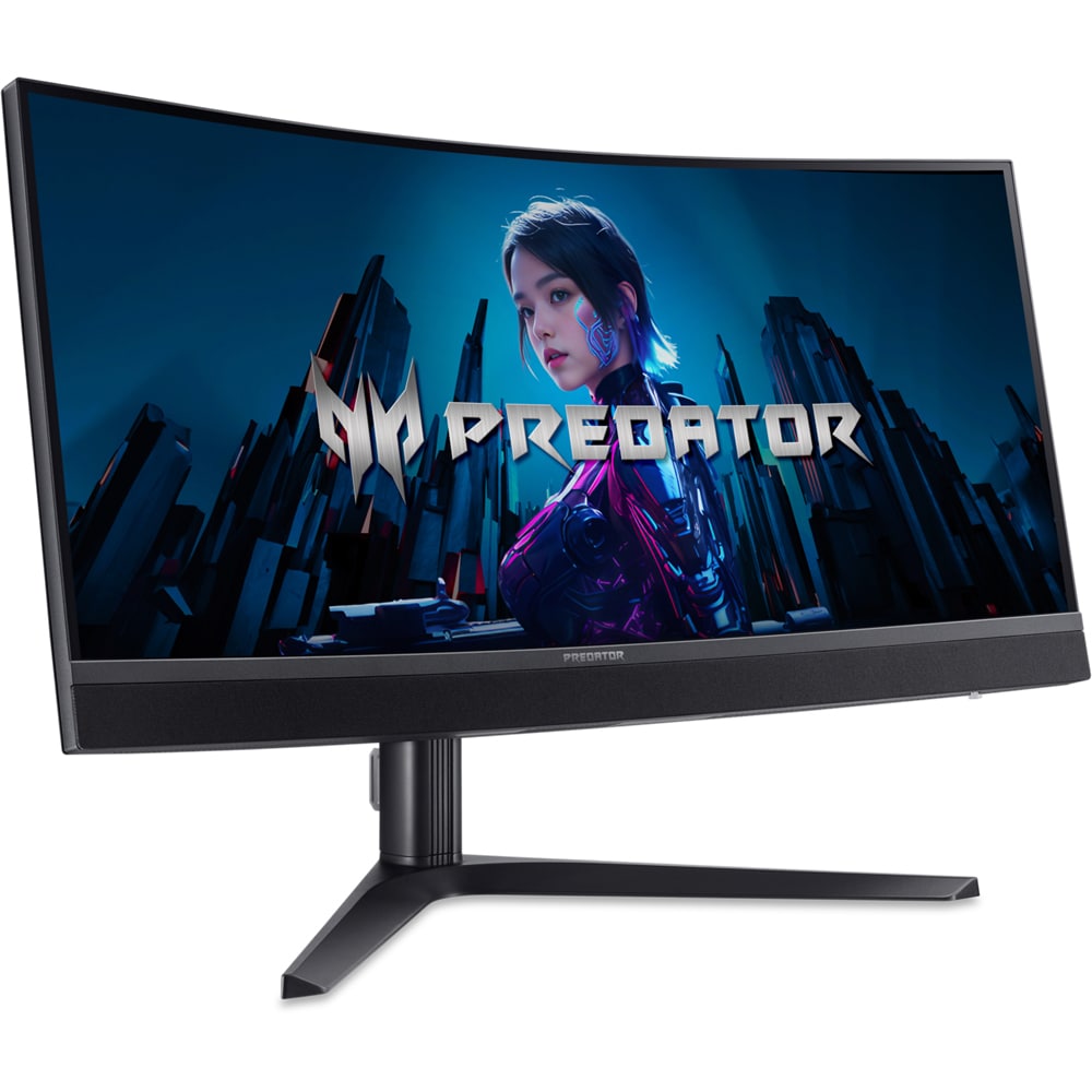 Monitor Gaming curbat miniLED VA ACER Predator X34X0, 34", WQHD, 200 Hz, AMD FreeSync Premium, HDR 1000, boxe, negru