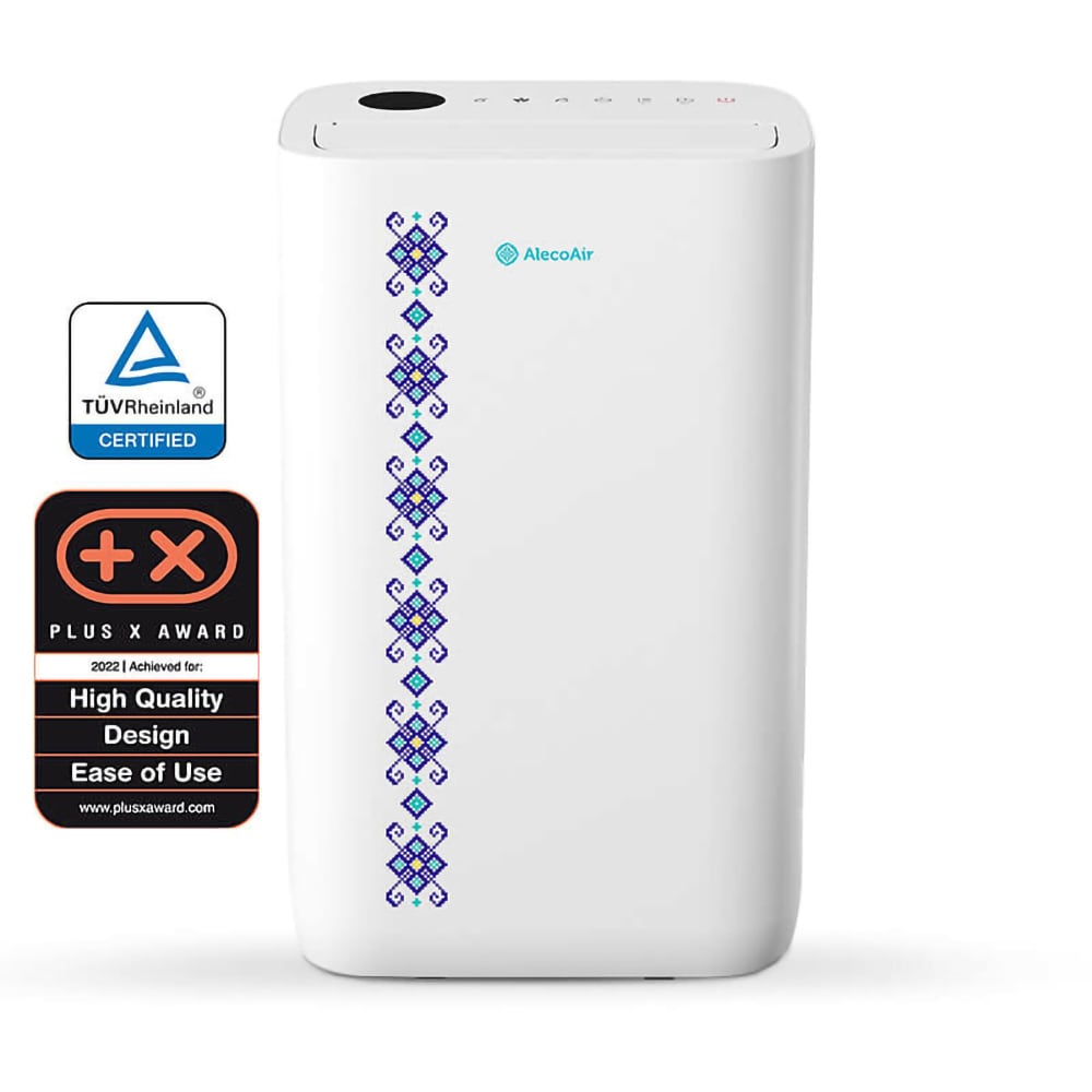 Dezumidificator si purificator aer ALECOAIR D25 Traditio, 25l/zi, 290W, Wifi, HEPA, Uscare rufe, Ionizare, alb