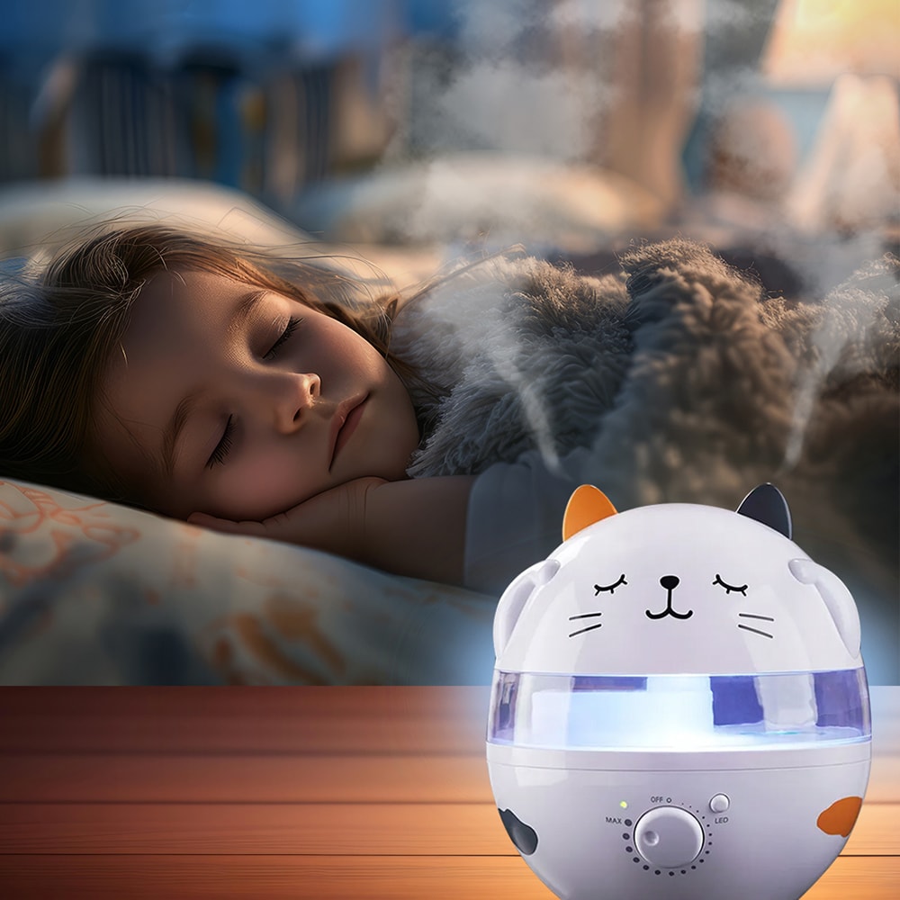 Umidificator ultrasonic EASYCARE EASY00116, 200ml, alb-mov