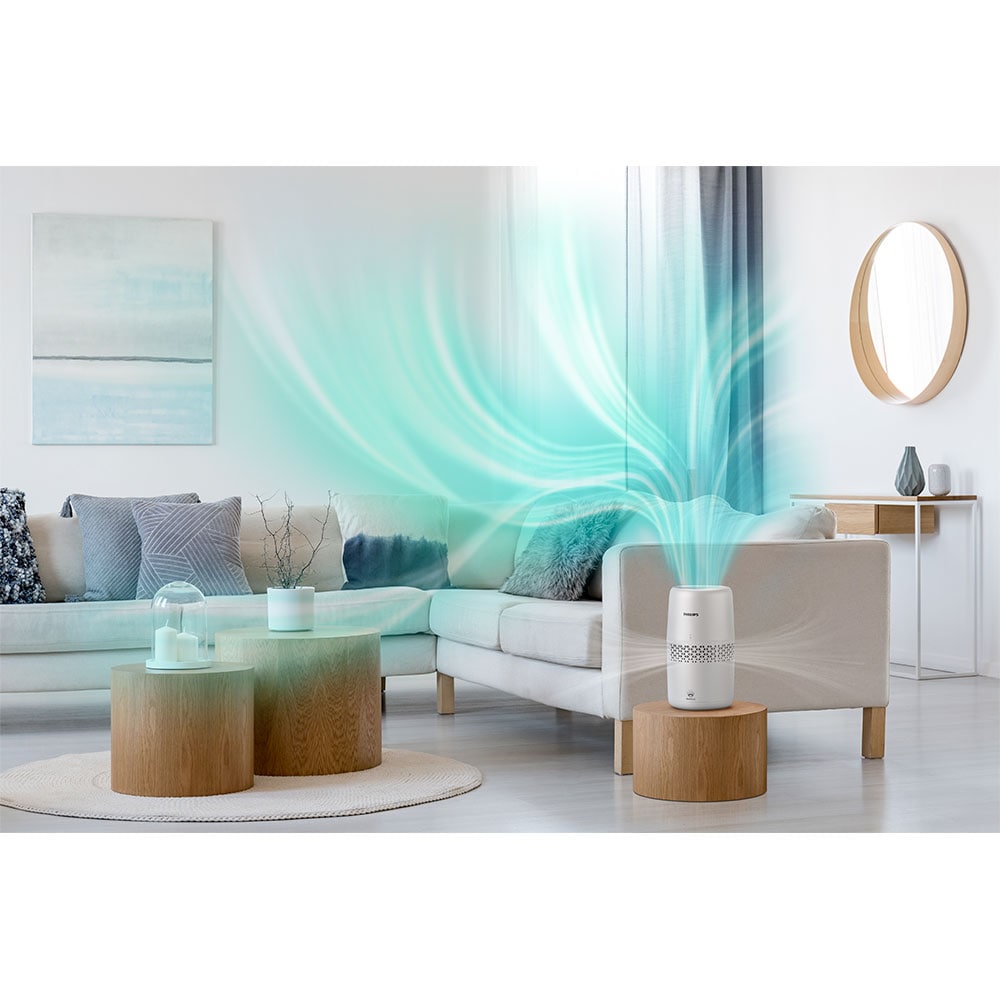 Umidificator PHILIPS HU2510/10, 2L, Tehnologie NanoCloud, alb