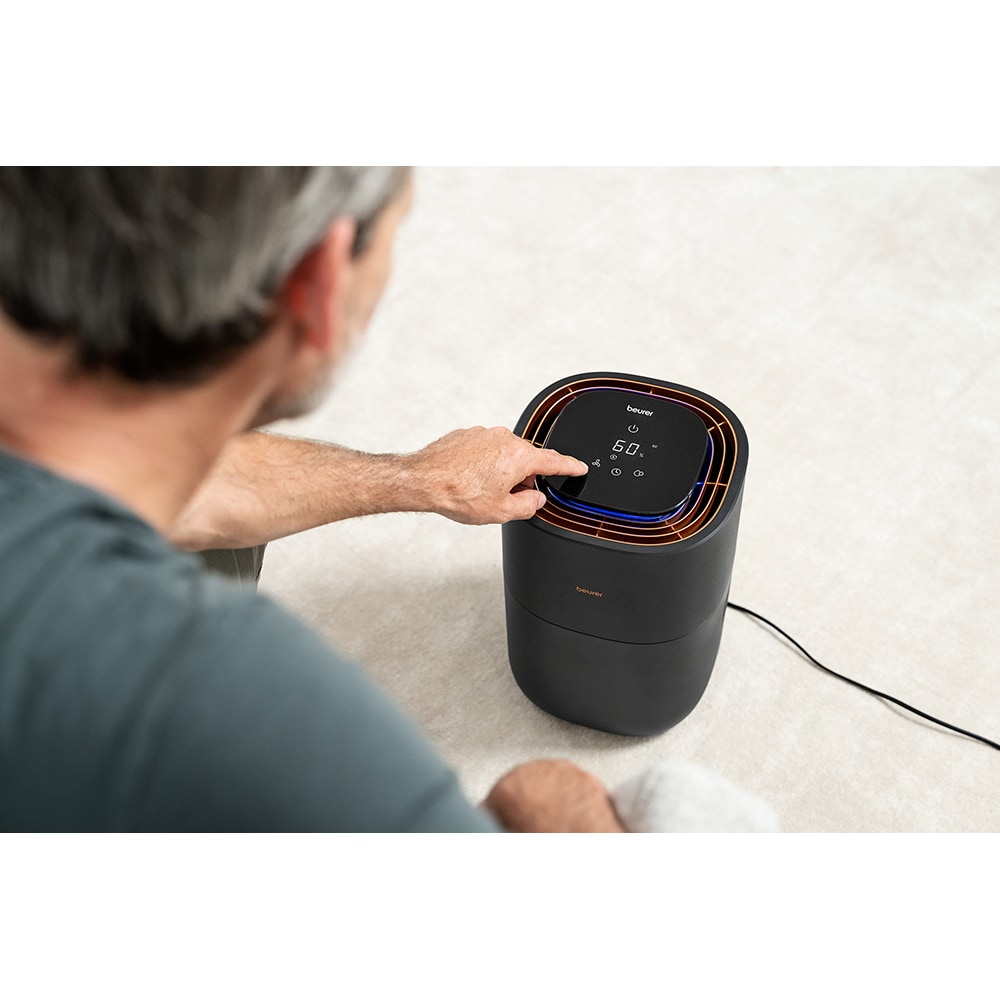 Umidificator BEURER LB300, 3 l, 26W, Mod automat inteligent, negru