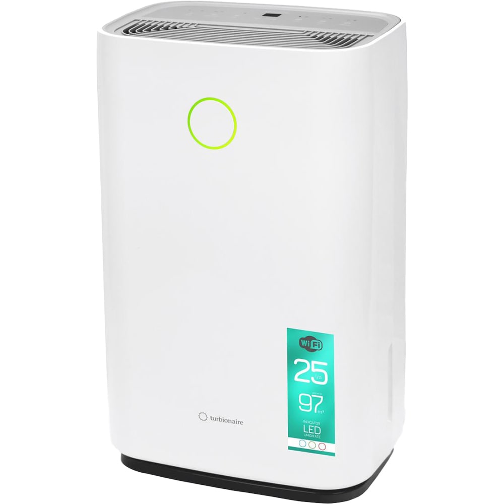 Dezumidificator aer Turbionaire SENSO 25, 25l/zi, 250W, Wi-Fi, 45dB, 180 m/h, Timer, alb