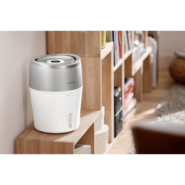 Umidificator PHILIPS HU4803-01, 2l, Tehnologie NanoCloud, alb-auriu