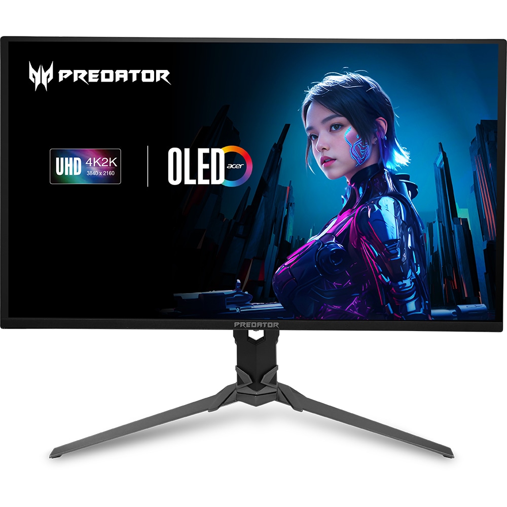 Monitor Gaming QD-OLED ACER Predator X32 X5, 31.5", 4K UHD, 240Hz, AMD FreeSync Premium, HDR 400, negru