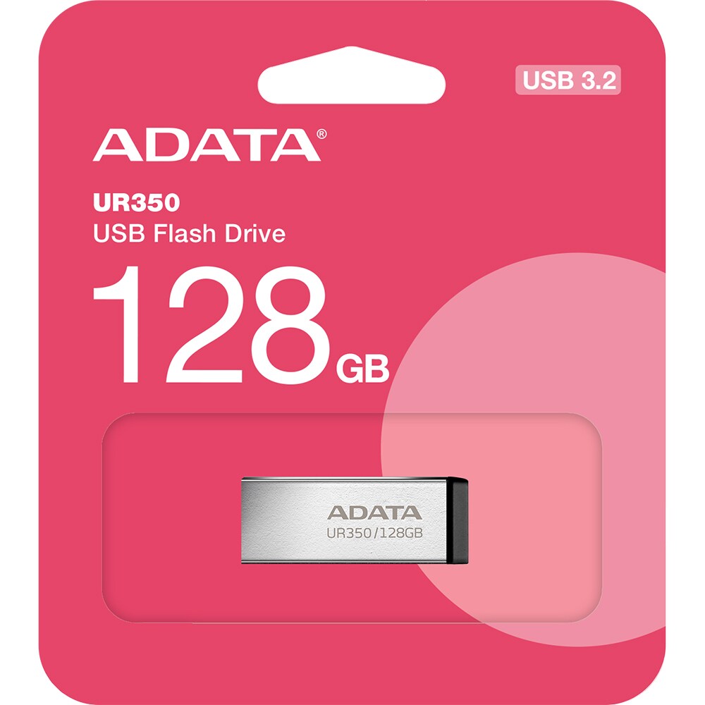 Memorie USB ADATA UR350, 128GB, USB 3.2 Gen 1, gri