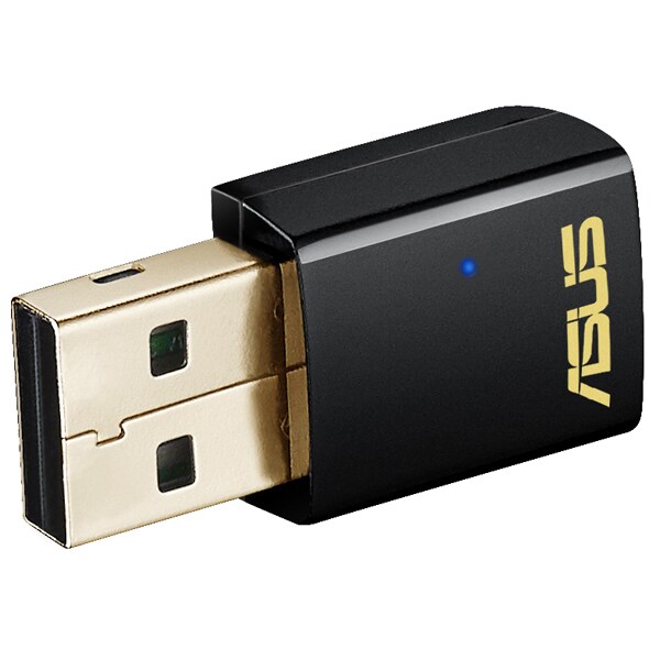 Adaptor USB Wireless ASUS USB-AC51 AC600, Dual-Band 150 + 433 Mps, negru
