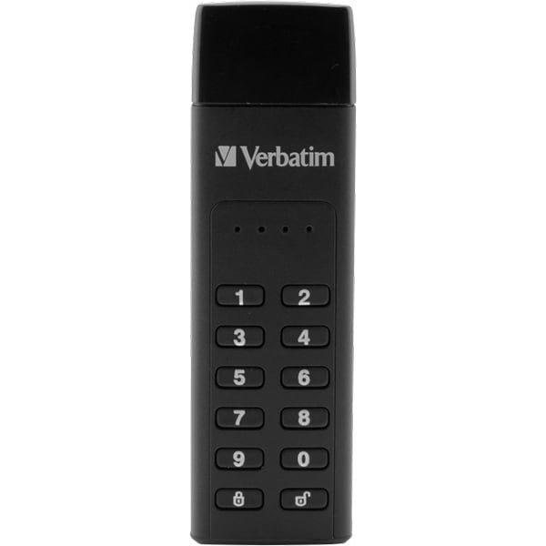 Memorie USB VERBATIM Keypad Secure, 128GB, USB 3.0, negru