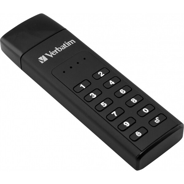 Memorie USB VERBATIM Keypad Secure, 128GB, USB 3.0, negru